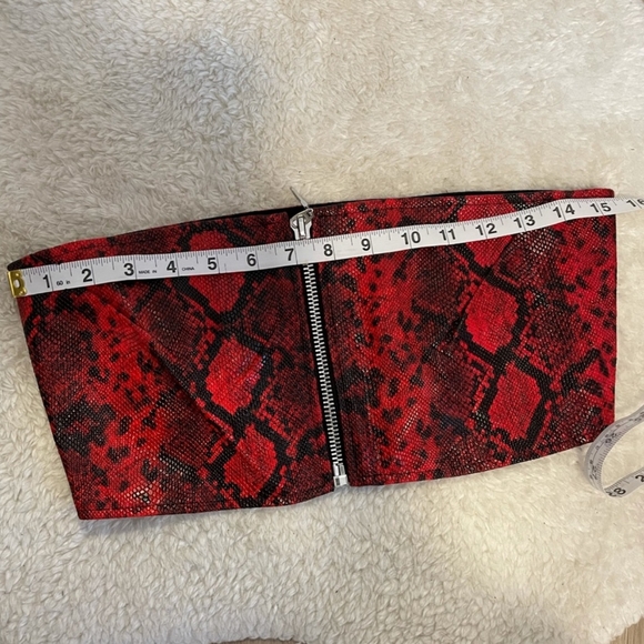 Free People The Ragged Priest Red Snake Skin Tube Top - Picture 9 of 11